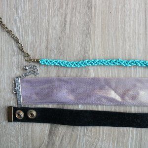 Set of 3 Choker Necklaces